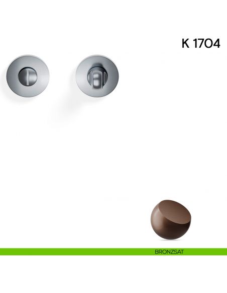 Nottolino per porta K 1704 RB Valli collezione Lab 50 mm con rosetta fine bronzsat