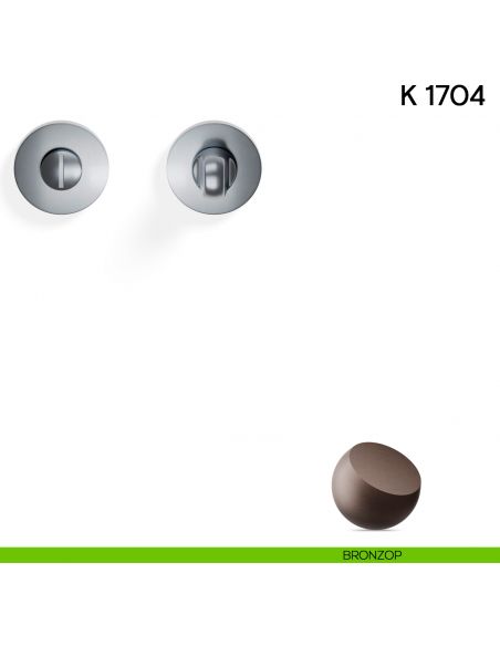 Nottolino per porta K 1704 RB Valli collezione Lab 50 mm con rosetta fine bronzop