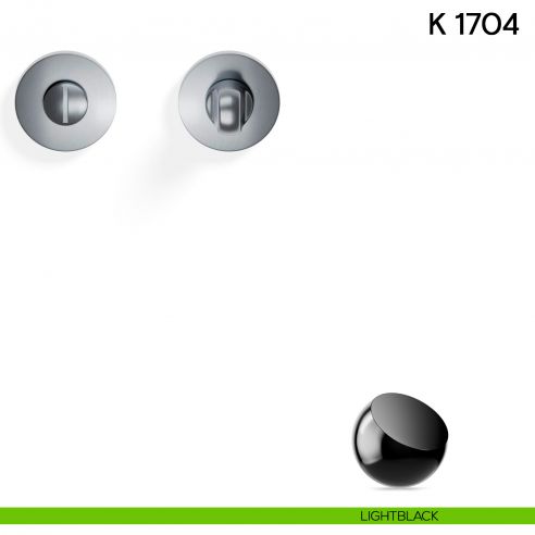 Nottolino per porta K 1704 RB Valli collezione Lab 50 mm con rosetta fine light black