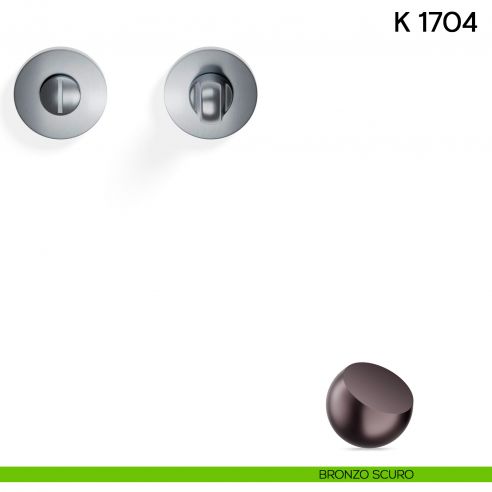 Nottolino per porta K 1704 RB Valli collezione Lab 50 mm con rosetta fine bronzo scuro