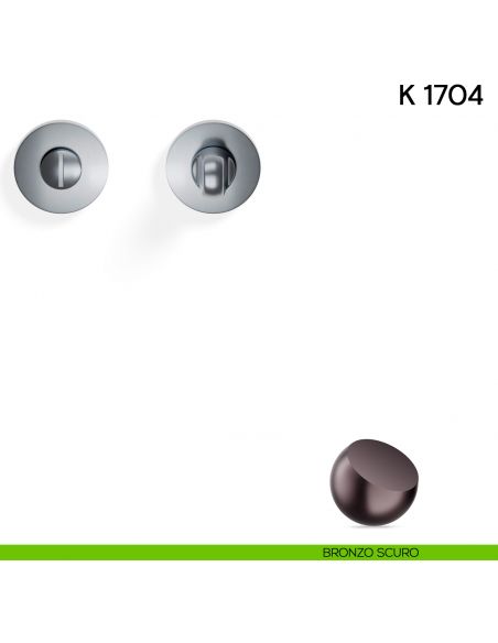 Nottolino per porta K 1704 RB Valli collezione Lab 50 mm con rosetta fine bronzo scuro