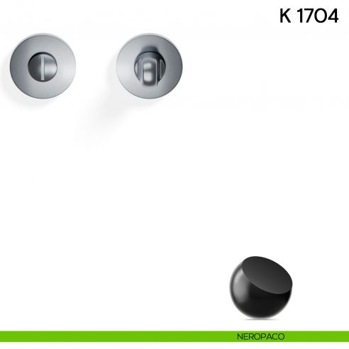 Nottolino per porta K 1704 RB Valli collezione Lab 50 mm con rosetta fine neropaco