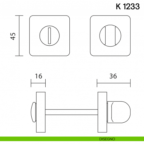 Nottolino per porta K 1233 Valli collezione Lab disegno