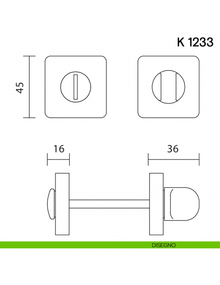 Nottolino per porta K 1233 Valli collezione Lab disegno