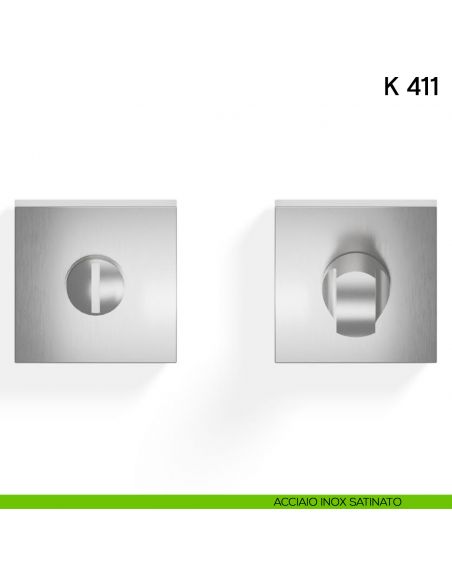 Nottolino per porta K 411 Valli collezione Lab acciaio inox satinato