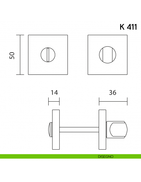 Nottolino per porta K 411 Valli collezione Lab disegno