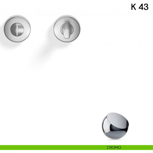 Nottolino per porta K 43 Valli collezione Lab 45 mm cromo