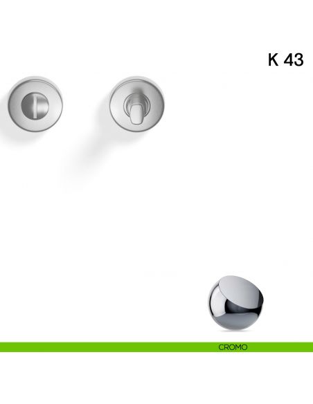 Nottolino per porta K 43 Valli collezione Lab 45 mm cromo