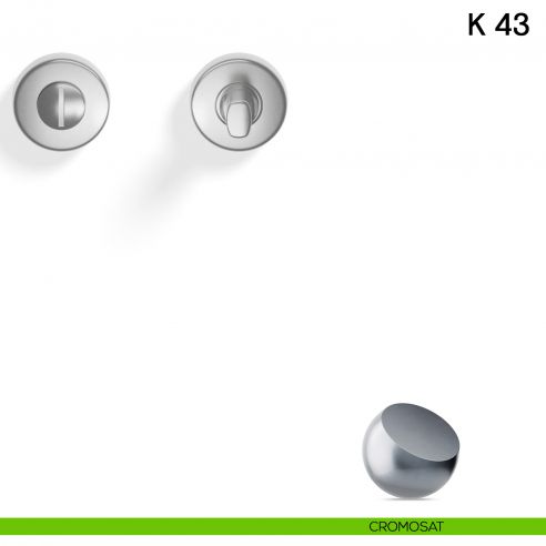 Nottolino per porta K 43 Valli collezione Lab 45 mm cromosat