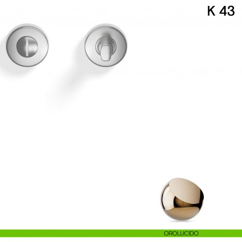 Nottolino per porta K 43 Valli collezione Lab 45 mm orolucido