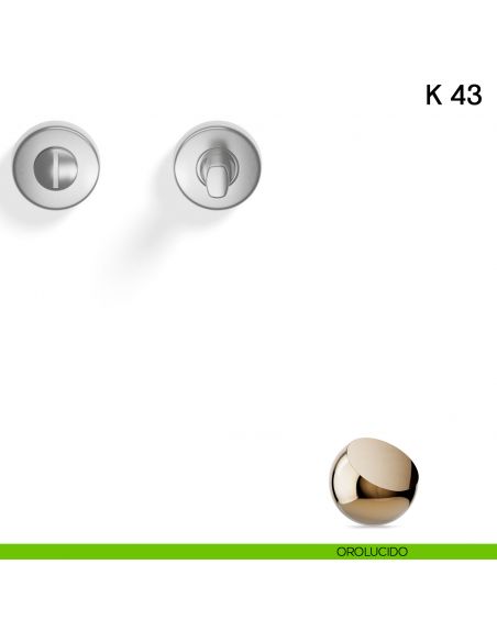 Nottolino per porta K 43 Valli collezione Lab 45 mm orolucido