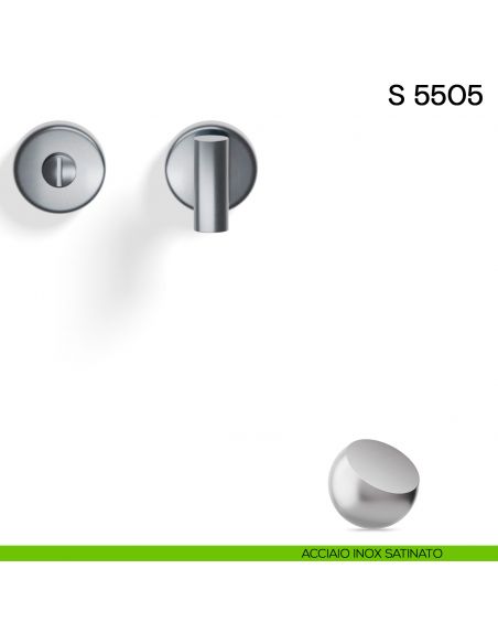 Nottolino per porta S 5505 Valli collezione Fusital acciaio inox satinato