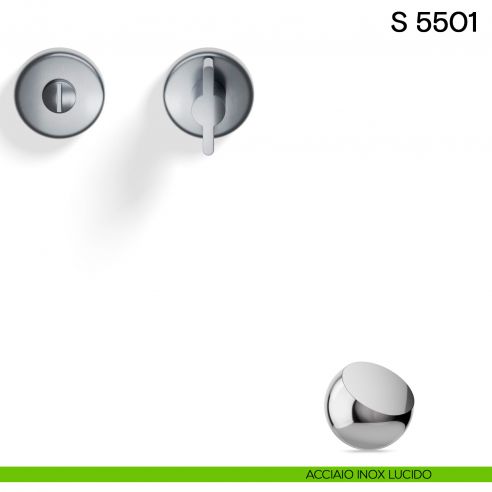 Nottolino per porta S 5501 Valli collezione Lab acciaio inox lucido