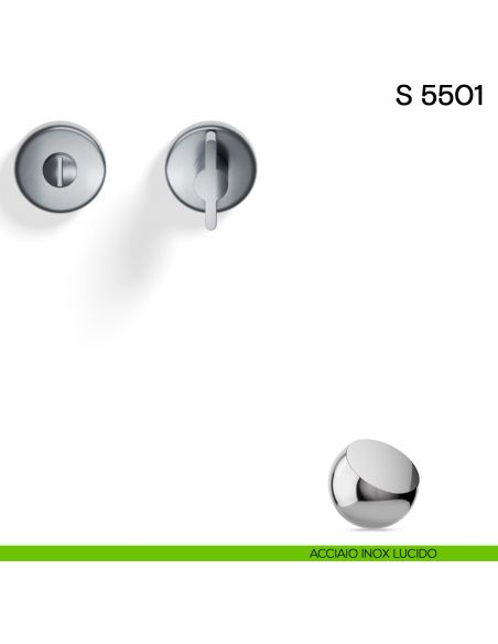 Nottolino per porta S 5501 Valli collezione Lab acciaio inox lucido