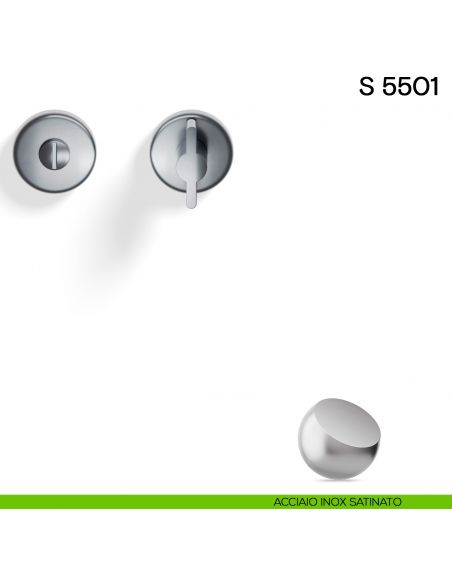 Nottolino per porta S 5501 Valli collezione Lab acciaio inox satinato