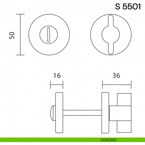 Nottolino per porta S 5501 Valli collezione Lab disegno