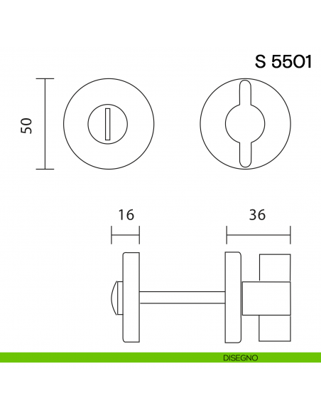 Nottolino per porta S 5501 Valli collezione Lab disegno