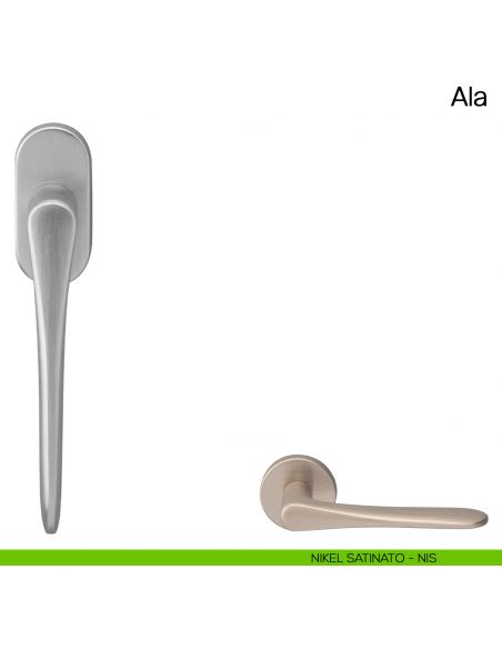 Maniglia martellina DK per finestra Ala Manital - nikel satinato