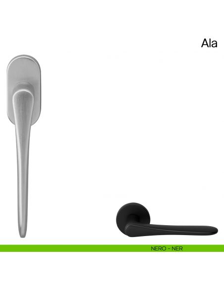 Maniglia martellina DK per finestra Ala Manital - nero