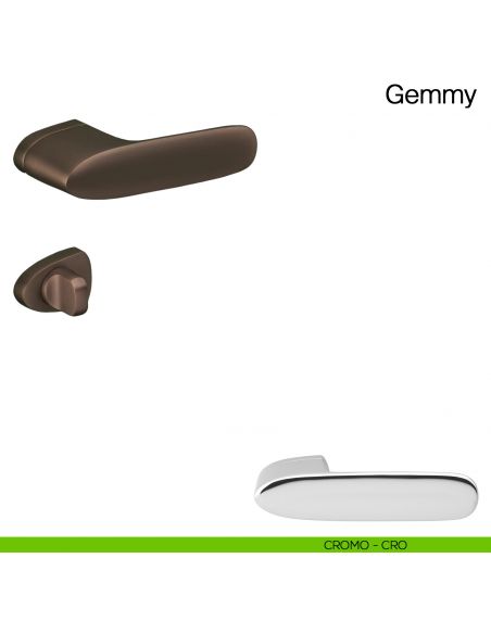 Maniglia per porta con nottolino Gemmy Manital - cromato