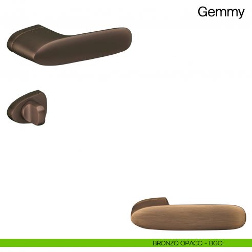 Maniglia per porta con nottolino Gemmy Manital - bronzo opaco