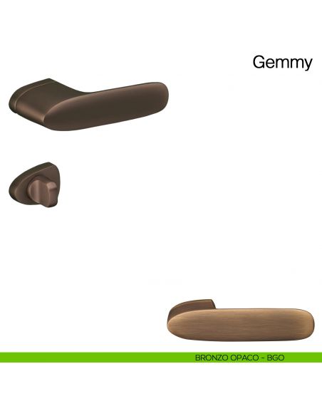 Maniglia per porta con nottolino Gemmy Manital - bronzo opaco