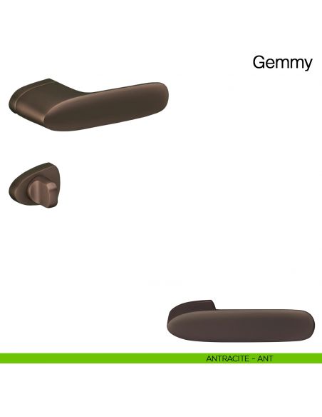 Maniglia per porta con nottolino Gemmy Manital - antracite