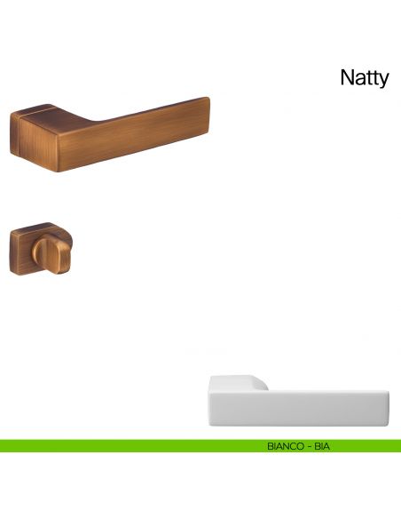 Maniglia per porta con nottolino Natty Manital - bianco