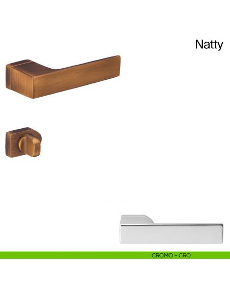 Maniglia per porta con nottolino Natty Manital - cromato
