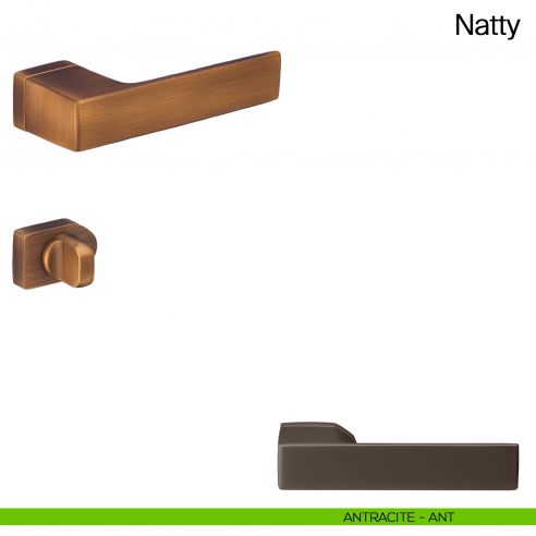 Maniglia per porta con nottolino Natty Manital - antracite