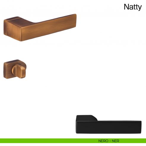 Maniglia per porta con nottolino Natty Manital - nero