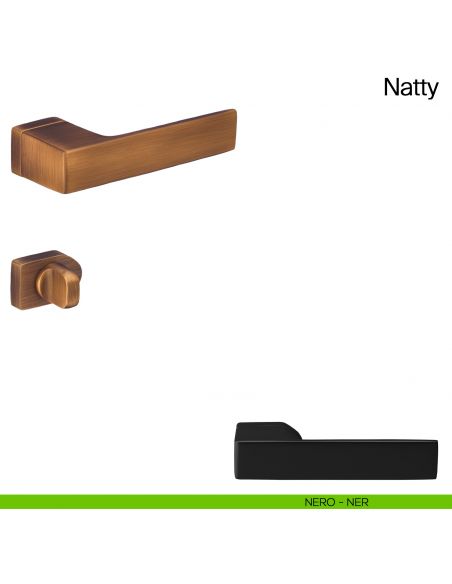 Maniglia per porta con nottolino Natty Manital - nero