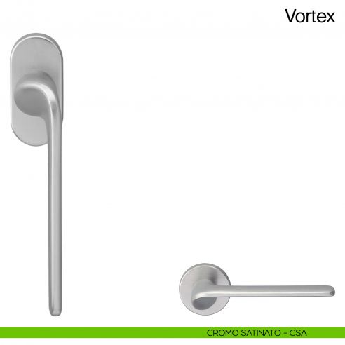 Maniglia martellina DK per finestra Vortex Manital - cromato satinato