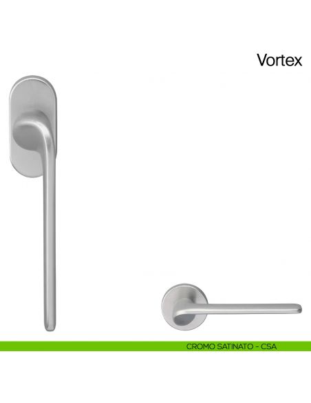 Maniglia martellina DK per finestra Vortex Manital - cromato satinato