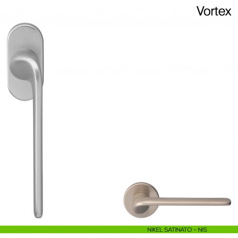 Maniglia martellina DK per finestra Vortex Manital - nikel satinato