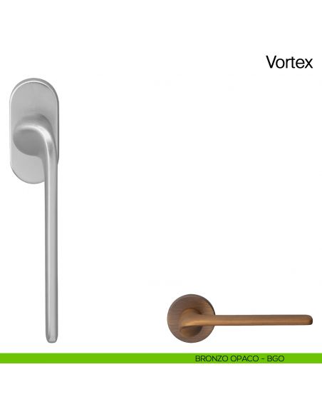 Maniglia martellina DK per finestra Vortex Manital - bronzo opaco