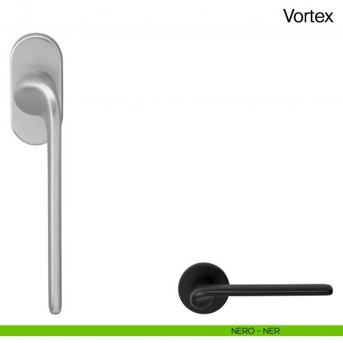Maniglia martellina DK per finestra Vortex Manital - nero