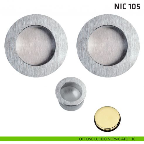 Kit tondo cieco + trascinatore NIC 105 ottone lucido verniciato