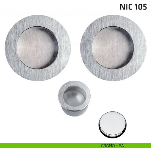 Kit tondo cieco + trascinatore NIC 105 cromo lucido