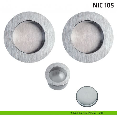 Kit tondo cieco + trascinatore NIC 105 cromo satinato