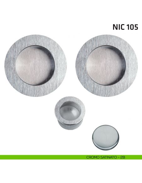 Kit tondo cieco + trascinatore NIC 105 cromo satinato