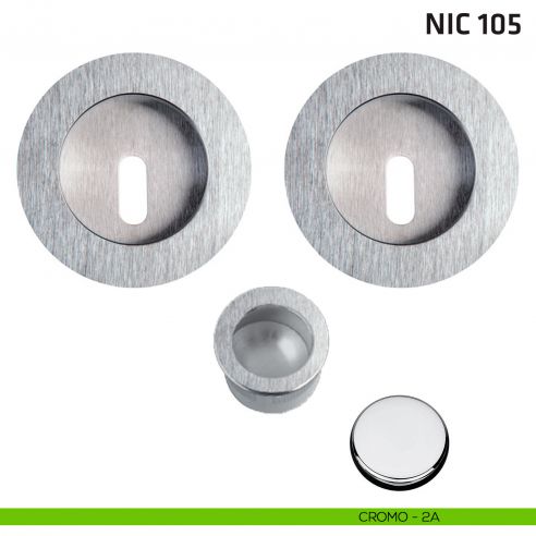 Kit tondo foro chiave + trascinatore NIC 105 cromo lucido
