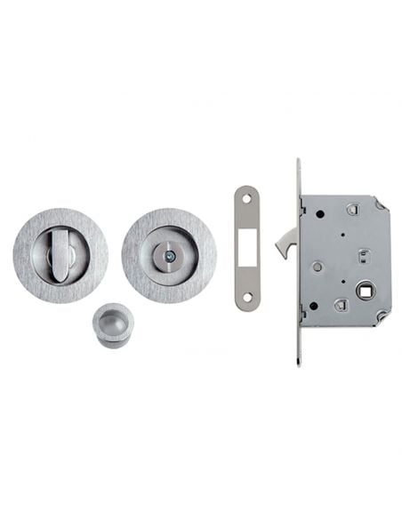 Kit tondo con nottolino + taglio vite con trascinatore e serratura NIC 105