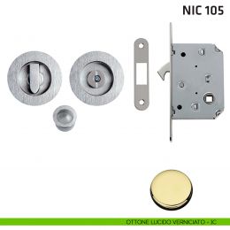 Kit tondo con nottolino + taglio vite con trascinatore e serratura NIC 105 2