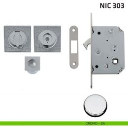 Kit quadrato con Swarovski con nottolino + taglio vite con trascinatore e serratura NIC 303 2