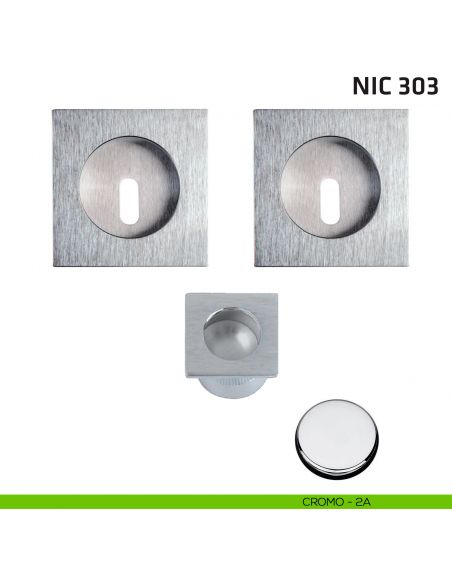 Kit quadrato foro chiave + trascinatore NIC 303 cromo lucido