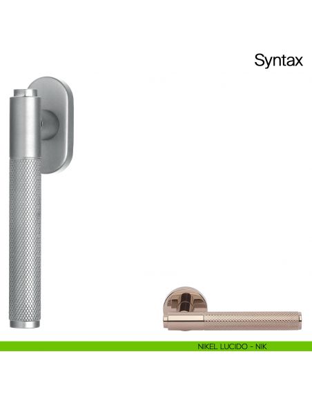 Maniglia martellina DK per finestra Syntax Manital - nikel lucido