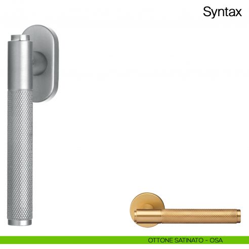 Maniglia martellina DK per finestra Syntax Manital - ottone satinato
