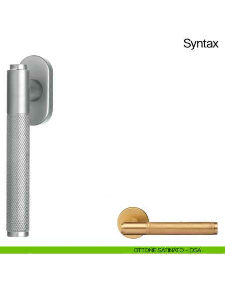 Maniglia martellina DK per finestra Syntax Manital - ottone satinato