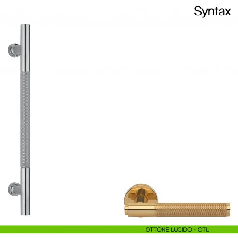 Maniglione per porta Syntax Manital - ottone lucido